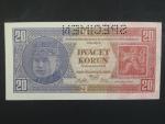 20 Kč 1.10.1926 sérieJg, perf. SPECIMEN