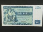 1000 Kč 25.5.1934, série F, 1x perf. SPECIMEN