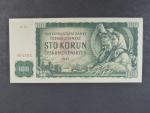 100 Kčs 1961 série X 15, číslovač 1c, vodoznak 13