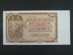 100 Kčs 1953 série PB, tiskárna STC Praha, výrazně světlý odstín