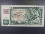 100 Kč 1961 s. R, kolek, Baj. CZ 1b, Pi. 1