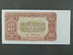 10 Kčs 1953 série HS, tiskárna STC Praha, zajímavé číslo 000080 