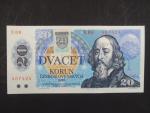 20 Sk/Kčs 1988 s. E 06, kolkovaná, Baj. SK 1, Pi. 15