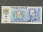 1000 Kč 1985 s. C 21, kolek lepený, Baj. CZ 3a, Pi. 3