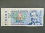 1000 Kč 1985 s. U 25, kolek tištěný, Baj. CZ 3b, Pi. 3