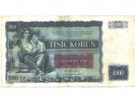 1000 Ks 25.5.1934 s přetiskem, série B, 2x perf. SPECIMEN