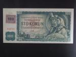 100 Kč 1961 s. C 26, kolek, vodoznaková výztuž na rubu