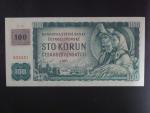 100 Kč 1961 s. C 76, kolek, vodoznaková výztuž na líci