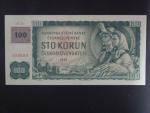 100 Kč 1961 s. R 56, kolek, úzký číslovač 1a