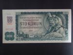 100 Sk/Kčs 1961 s. Z 56, kolkovaná, Baj. SK 3b2, Pi. 17