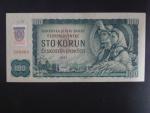 100 Sk/Kčs 1961 s. C 78, kolkovaná, vodoznaková výztuž na líci, Ba. SK 3a1, Pi. 17