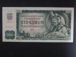 100 Sk/Kčs 1961 s. M 16, kolkovaná, Baj. SK 3e2, Pi. 17