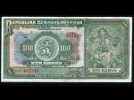 100 Kč 14.1.1920 série At, perf. SPECIMEN