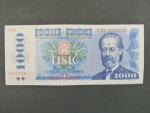 1000 Kčs 1985 s. C 25, sériové čísla blíž u sebe