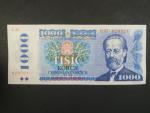 1000 Kčs 1985 série C 37, sériové čísla blíž u sebe