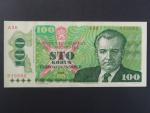 100 Kčs 1989 s. A 36, vzácně se vyskytující vysoká série