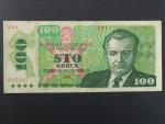 100 Kčs 1989 série A 41, vzácně se vyskytující vysoká série