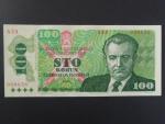 100 Kčs 1989 s. A 53, vzácně se vyskytující vysoká série