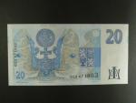 20 Kč 1994 s. B 22 proužek vlevo, Baj. CZ 10b, Pi. 10b