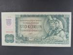 100 Sk/Kčs 1961 s. R 18, kolkovaná, úzký číslovač