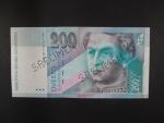 200 Sk 1.8.1995 serie E, 2x šikmá perf. SPECIMEN, Ba. SK 12a, Pi. 26s