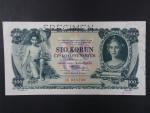 100 Kč 10.1.1931 serie Jb, II.vydání, perf. SPECIMEN
