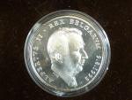 Ag medaile - Albert II. Roi de Belgique, Ag 0,925, 11,5 g, průměr 30mm, náklad 7500ks, certifikát, etue