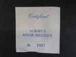 Ag medaile - Albert II. Roi de Belgique, Ag 0,925, 11,5 g, průměr 30mm, náklad 7500ks, certifikát, etue