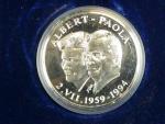 Ag medaile - Albert - Paola Roi et Reine des belges, Ag 0,925, 11,5 g, průměr 30mm, náklad 7500ks, certifikát, etue
