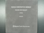 sada 2004 PROOF + Ag žeton 20 Kč 2000, náklad 4000 ks, semišový obal
