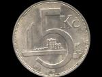 5 Kč 1928 typ A dlouhá vlnka