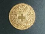 Švýcarsko - 20 Frank 1909 B, 6,451g, Au 0.900