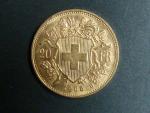 Švýcarsko - 20 Frank 1905 B, 6,451g, Au 0.900