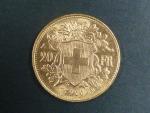 Švýcarsko - 20 Frank 1900 B, 6,451g, Au 0.900
