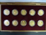 sada 10ks pamětních mincí 2500 Kč kulturní památky technického dědictví v dřevěné etui, certifikáty