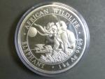 2000 Shillings 2016 - 1 Kg Ag - sloni, kvalita proof, Ag 999/1000, 1000g, etue