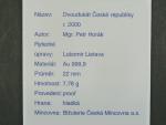 2000, Česká mincovna, zlatá medaile 2 Dukát 2000, Au 0,999,9, 7,78g, náklad 500 ks, etue