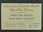 Dukátová medaile V.I.Lenin, raženo v Kremnici 1970, Au 986/1000, certifikát, originální balení