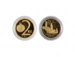 1995, Česká mincovna, Jiří Dostál - zlatá medaile s motivem 2 Kč, Au 0,999, 7,78g (1/4 UNZ), průměr 22mm, náklad 700 ks