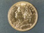 Švýcarsko - 20 Frank 1927 B, 6,451g, Au 0.900