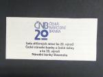 200 Kč a 10 EUR 2013 20.výročí ČNB a české měny s slovenské NBS, společný certifikát