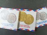Zlatá, platinová a stříbrná replika 10 Kčs 1992 Rašín, číslované č. 35, Au 986, Pt 999, Ag 925, 3x 7,8 g, průměr 24,5 mm, limit 100ks, etue, certifikáty 