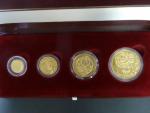 Sada zlatých mincí Koruna česká, 1000 , 2500 , 5000 , 10000 Kč 1995, vše ve společné etui, karty ČNB k sadě nejsou, kvalita b.k.