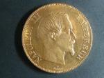 100 Frank 1858 A Napoleon III., Au 900/1000, 32,25 g, průměr 35 mm