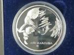pamětní medaile 2008 Autoportrét prof. J.Harcuby, Ag 0,999, 42g, náklad 500 ks, etue, certifikát, skvrnka