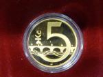 1996, pamětní medaile s motivem 5 Kč, Au 999,9, 7,78g, náklad 500ks, certifikát, etue, kvalita proof