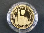 2002, pamětní medaile s motivem 50 haléřů, Au 999,9, 5g, náklad 500ks, certifikát, kvalita proof