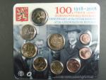 sada 2018 společná s motivem Vznik ČSR 1918 - 2018, mince ČR + SR, náklad 3000 ks