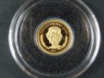 1000 Togrog 2015 Královna Elizabeta, Au 999/1000, 0,5g, průměr 11 mm, certifikát