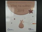 sada 2019 s motivem narození dítěte + žeton